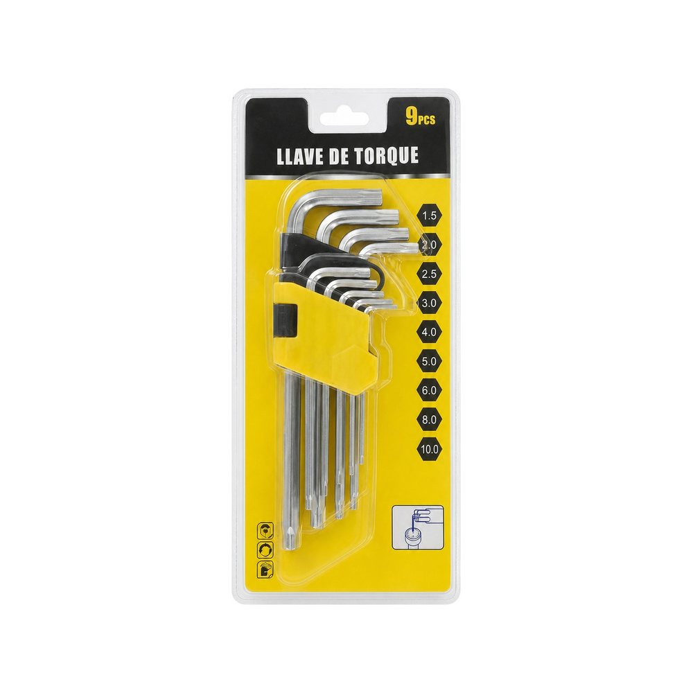 Juego de 9 Llaves Torque 1.5-10mm