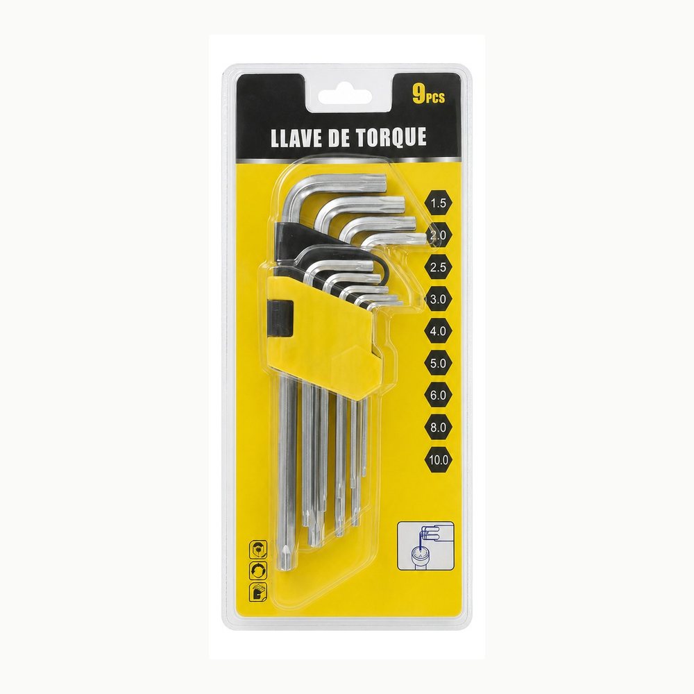 Juego de 9 Llaves Torque 1.5-10mm