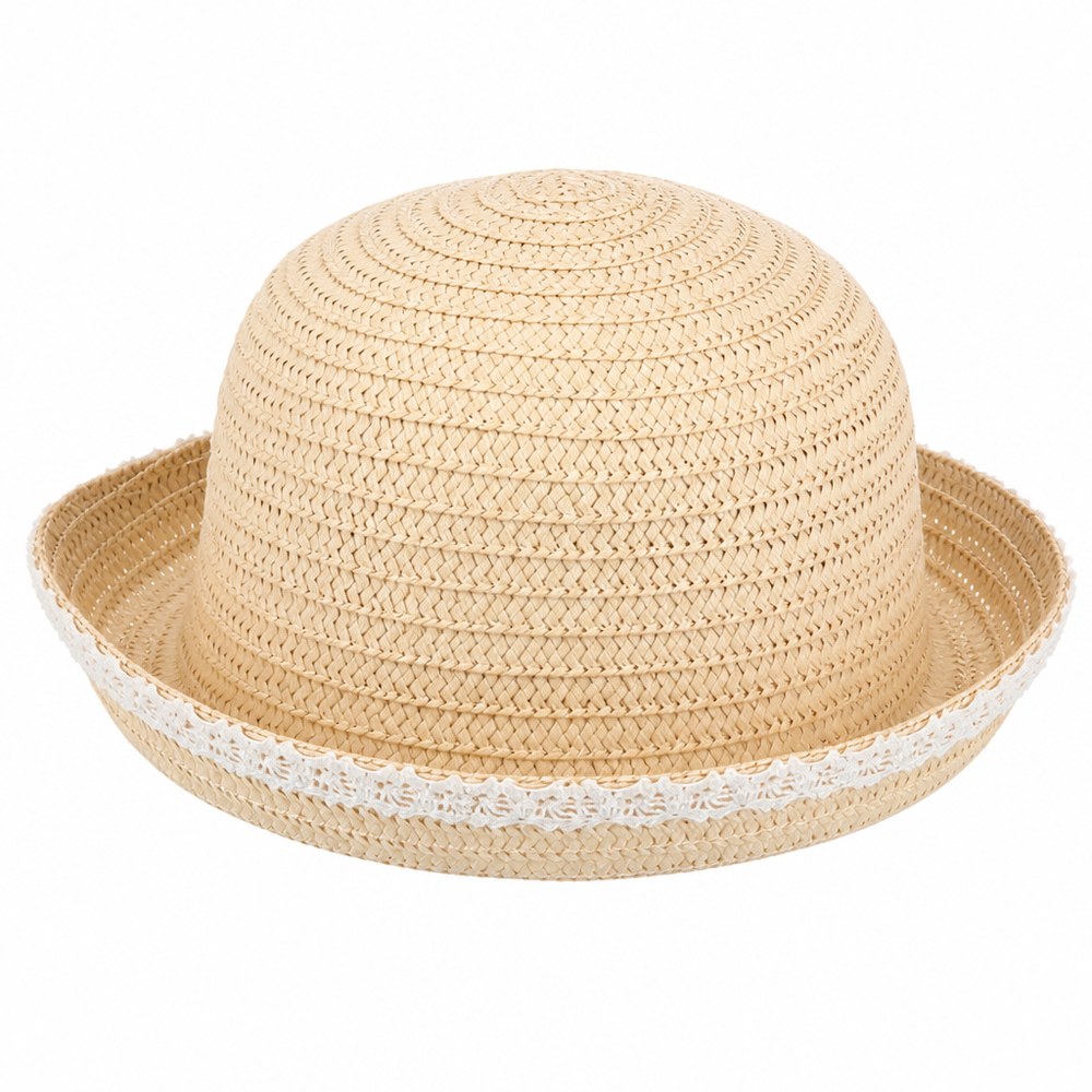 Sombrero de Paja con Encaje | Elegante y Biodegradable | Playa y Eventos al Aire Libre