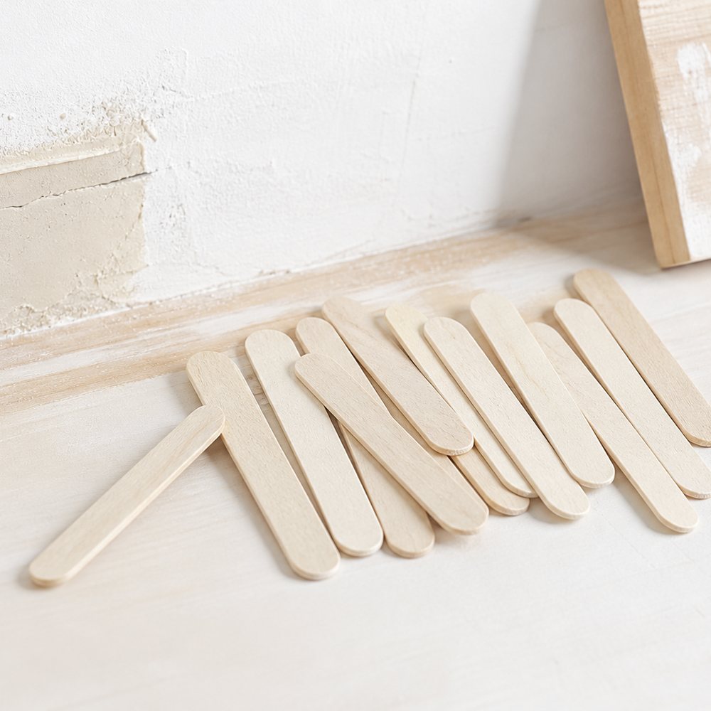 Palitos de Madera Natural para Helados 6.5cm | 100% Biodegradables | Manualidades y DIY