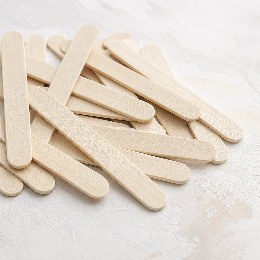 Palitos de Madera Natural para Helados 6.5cm | 100% Biodegradables | Manualidades y DIY