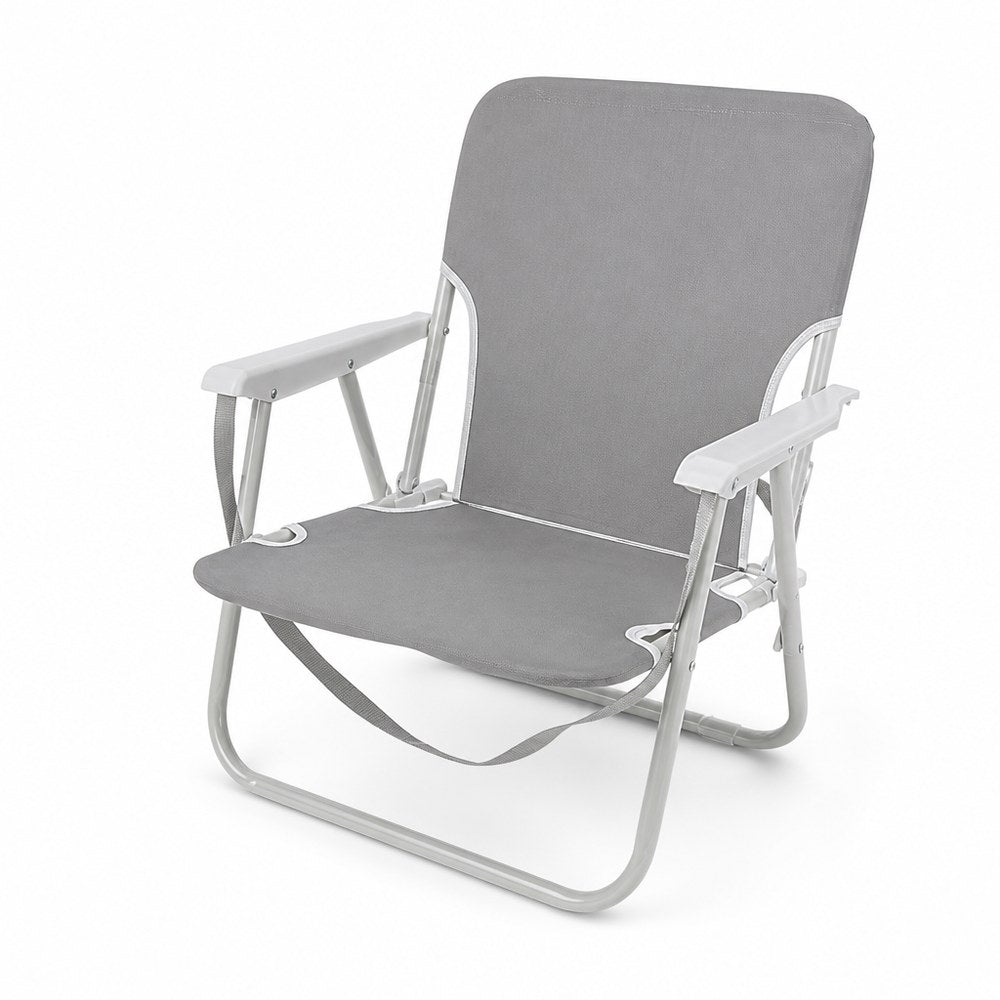 Silla Plegable para Exterior – Azul y Blanca / Gris | Playa, Camping y Terraza