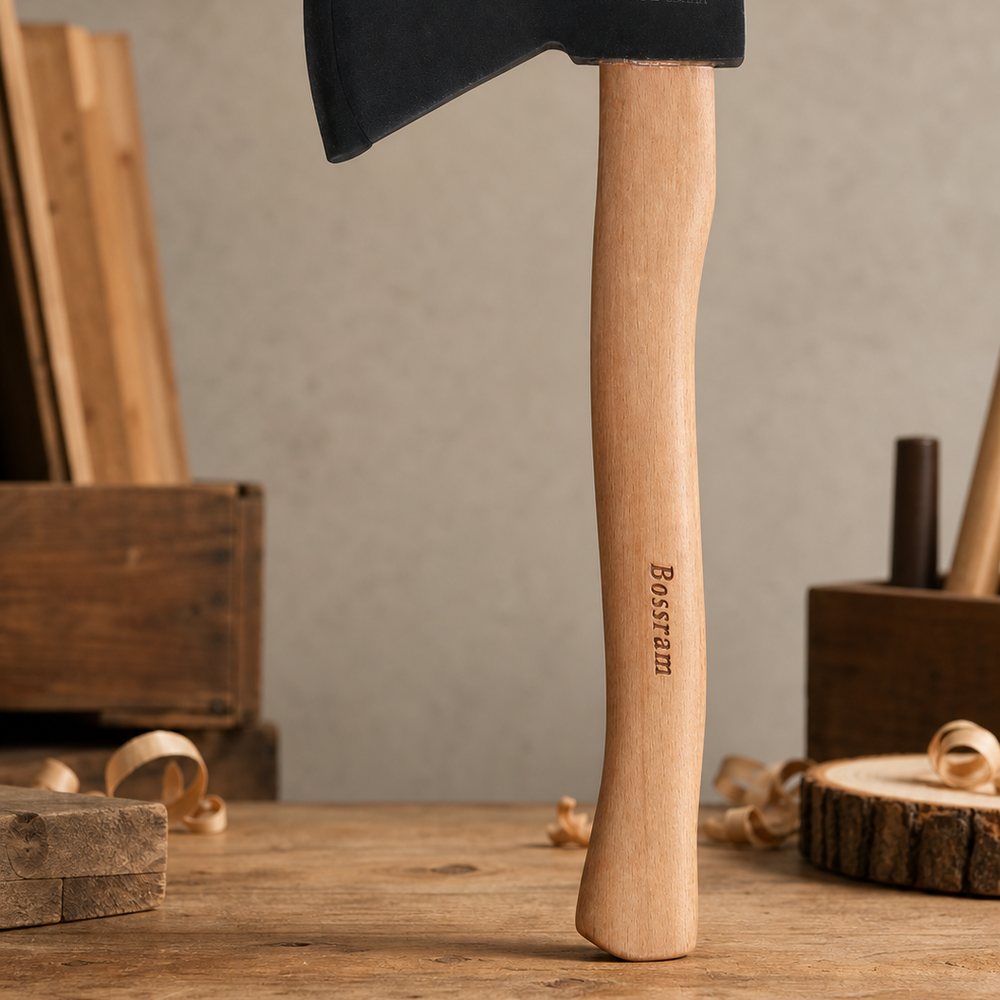 Axe with Natural Wood Handle | Powerful Cutting | Firewood, Garden & Outdoor