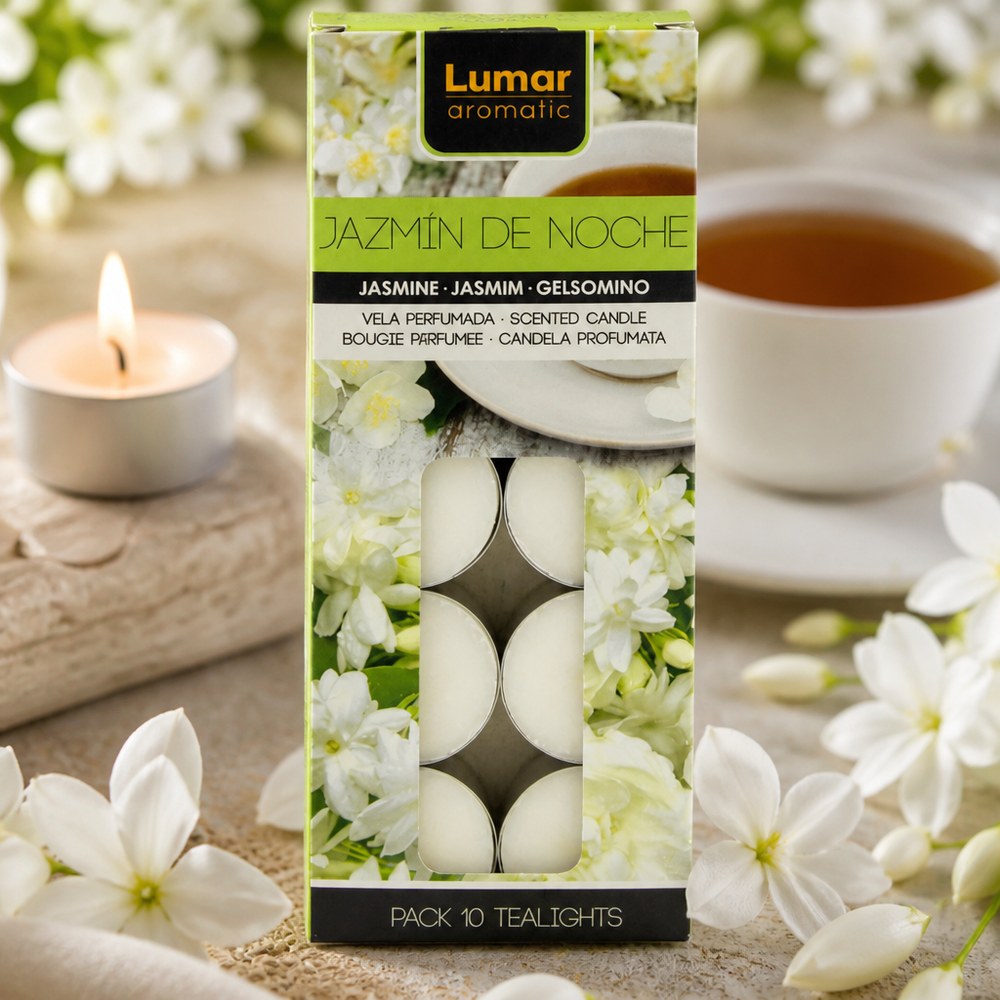 Velas Pequeñas Perfumadas de Jazmín x10 | Aromaterapia | Salón y Dormitorio