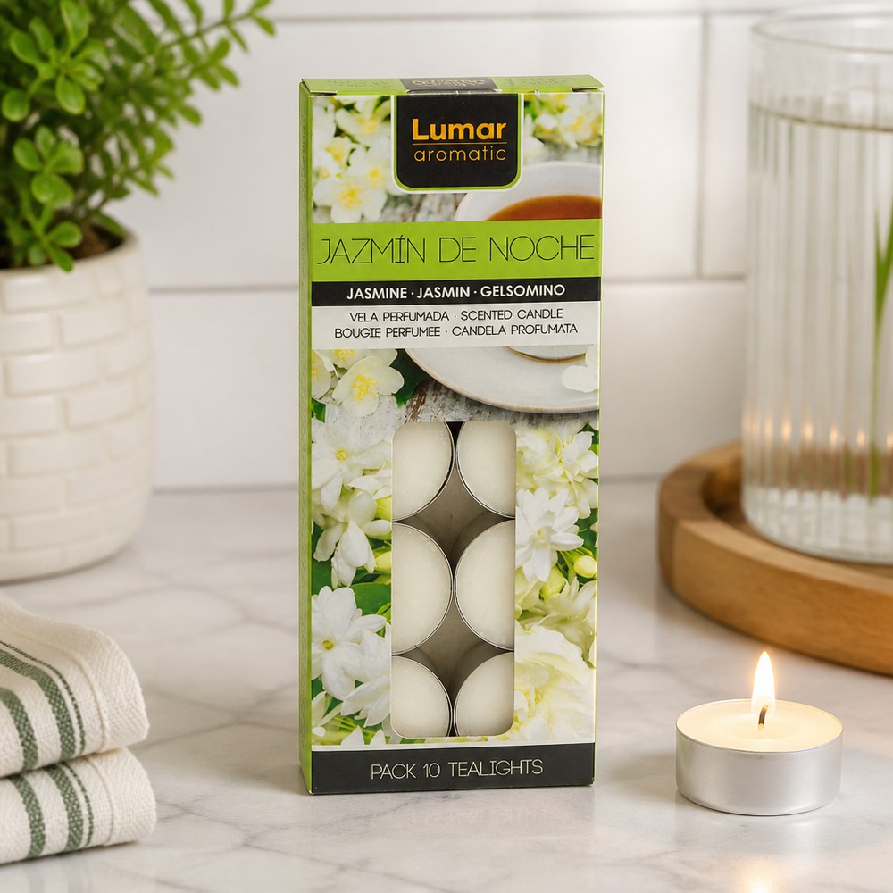 Velas Pequeñas Perfumadas de Jazmín x10 | Aromaterapia | Salón y Dormitorio
