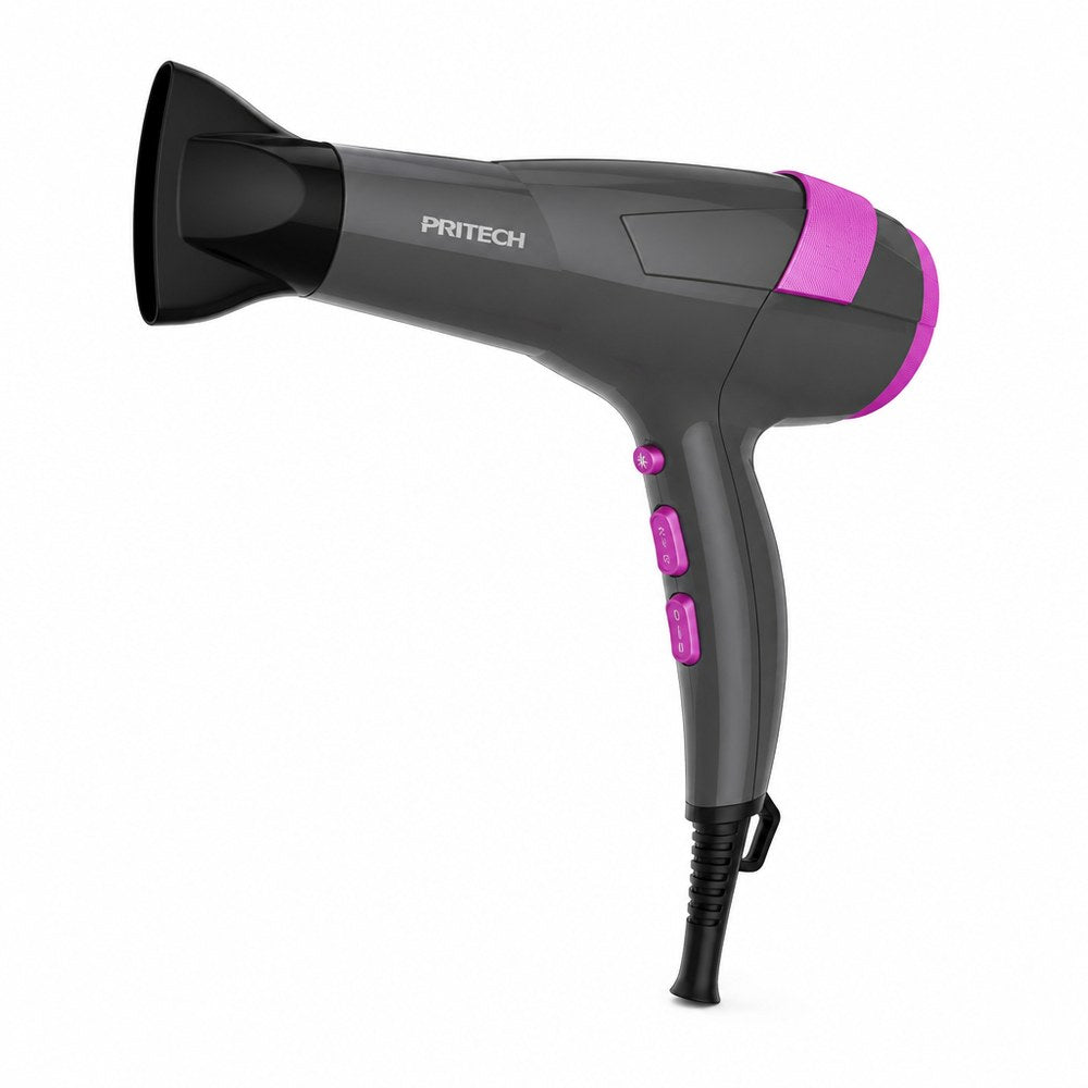 Secador de Pelo Pritech TC-2420 2000W | 3 Temperaturas + Aire Frío – Hogar y Profesional