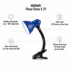 Lámpara de Escritorio con Clip | Cuello Flexible | Azul – Estudio y Trabajo