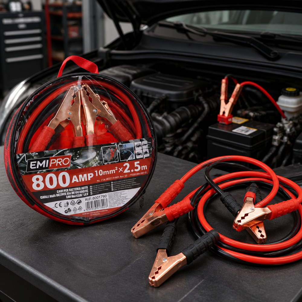 Cables de Arranque 800A — Para cuando la batería te deja tirado y necesitas arrancar en minutos