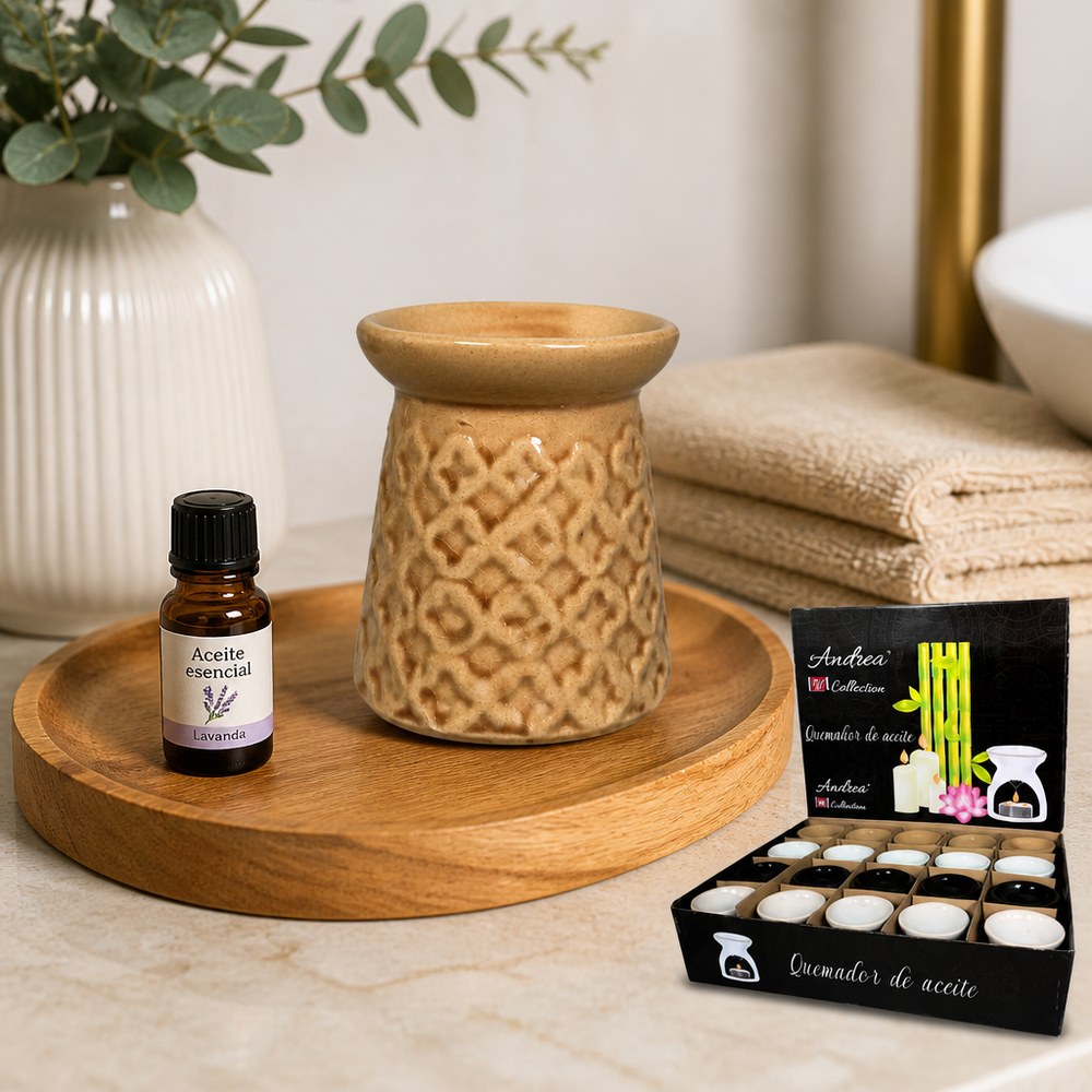 Quemador de Aceite de Cerámica | Difusor de Aceites Esenciales | Decoración Hogar
