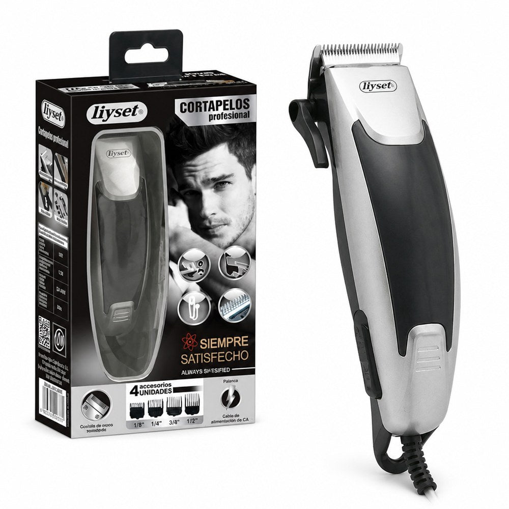 Cortapelos Profesional LiySet | Cuchilla Acero Inoxidable | 4 Accesorios, Cable CA