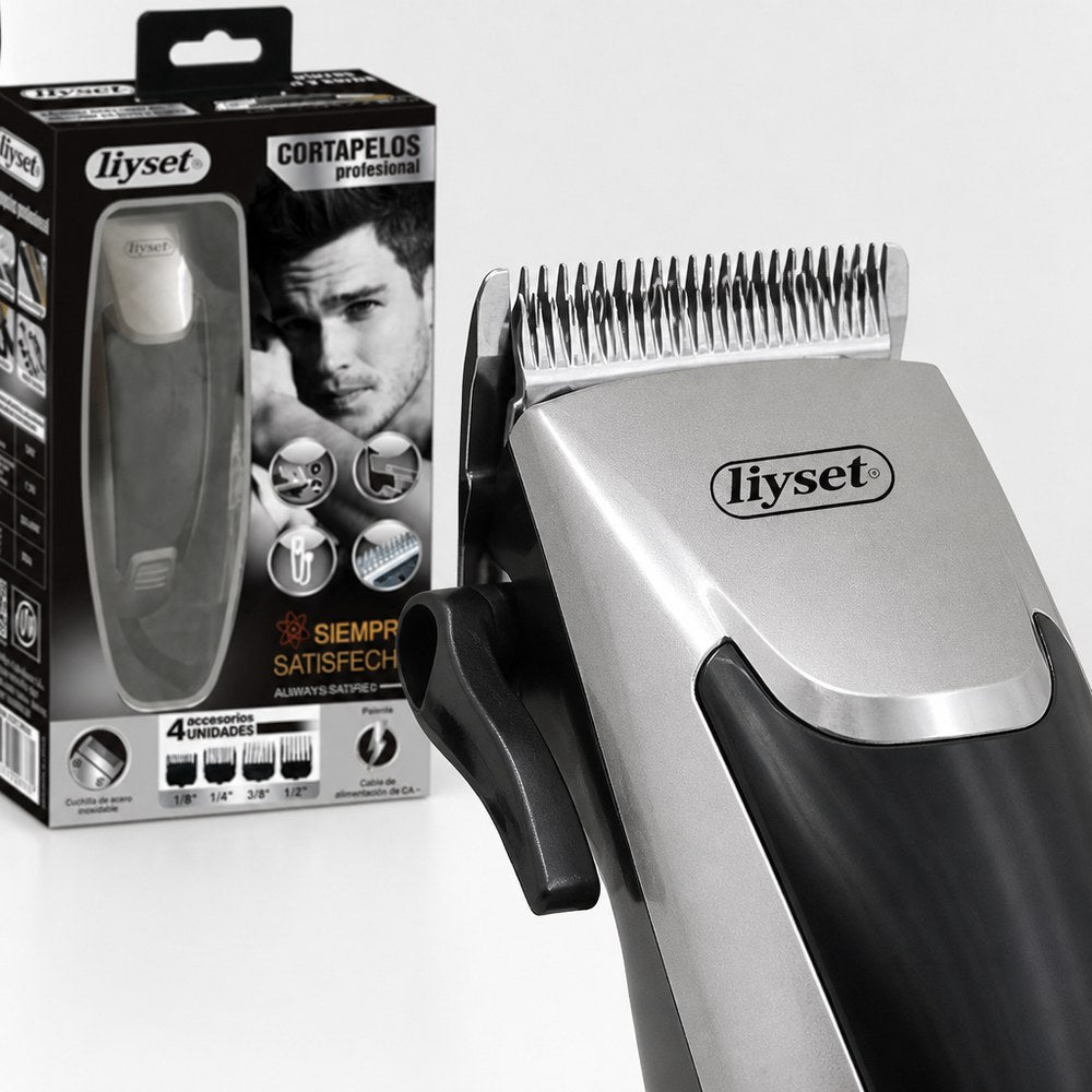 Cortapelos Profesional LiySet | Cuchilla Acero Inoxidable | 4 Accesorios, Cable CA