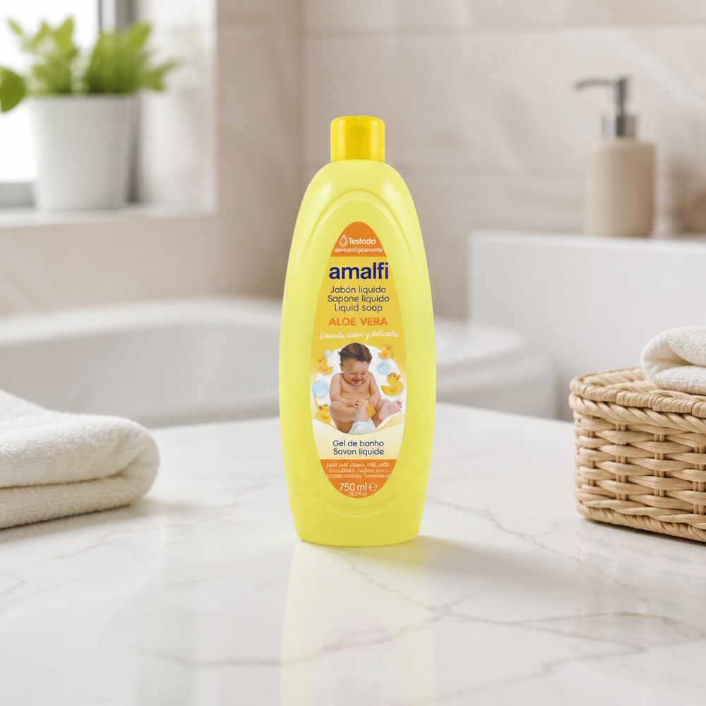 Jabón Líquido para Bebé Amalfi 750 ml | Aloe Vera | Piel Sensible