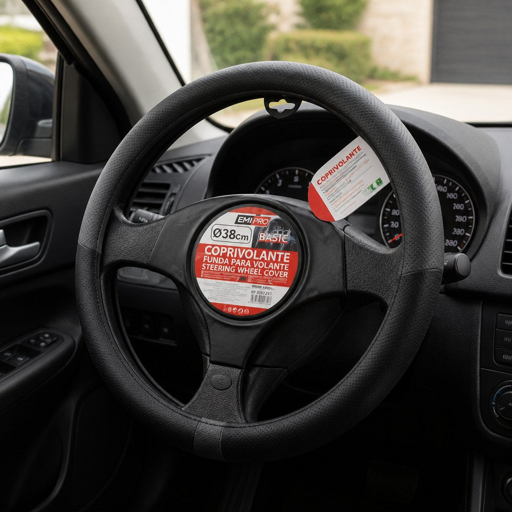 Funda para Volante 38 cm | Agarre Cómodo, Diseño Bicolor | Protección Interior Coche