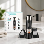 Kit de Cuidado Personal 5 en 1 Pritech | Cabello, Barba y Nariz | Display Digital | Hogar y Viaje