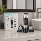 Kit de Cuidado Personal 5 en 1 Pritech | Cabello, Barba y Nariz | Display Digital | Hogar y Viaje