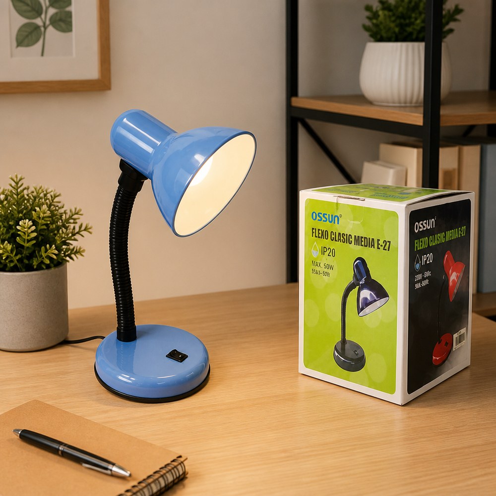 Lámpara de Escritorio Flexo Ossun | 60W 230V | Ajustable | Estudio y Trabajo