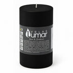 Black Cylinder Candle | Elegant Decoration | Home and Events