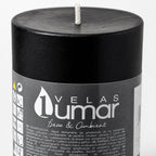 Black Cylinder Candle | Elegant Decoration | Home and Events