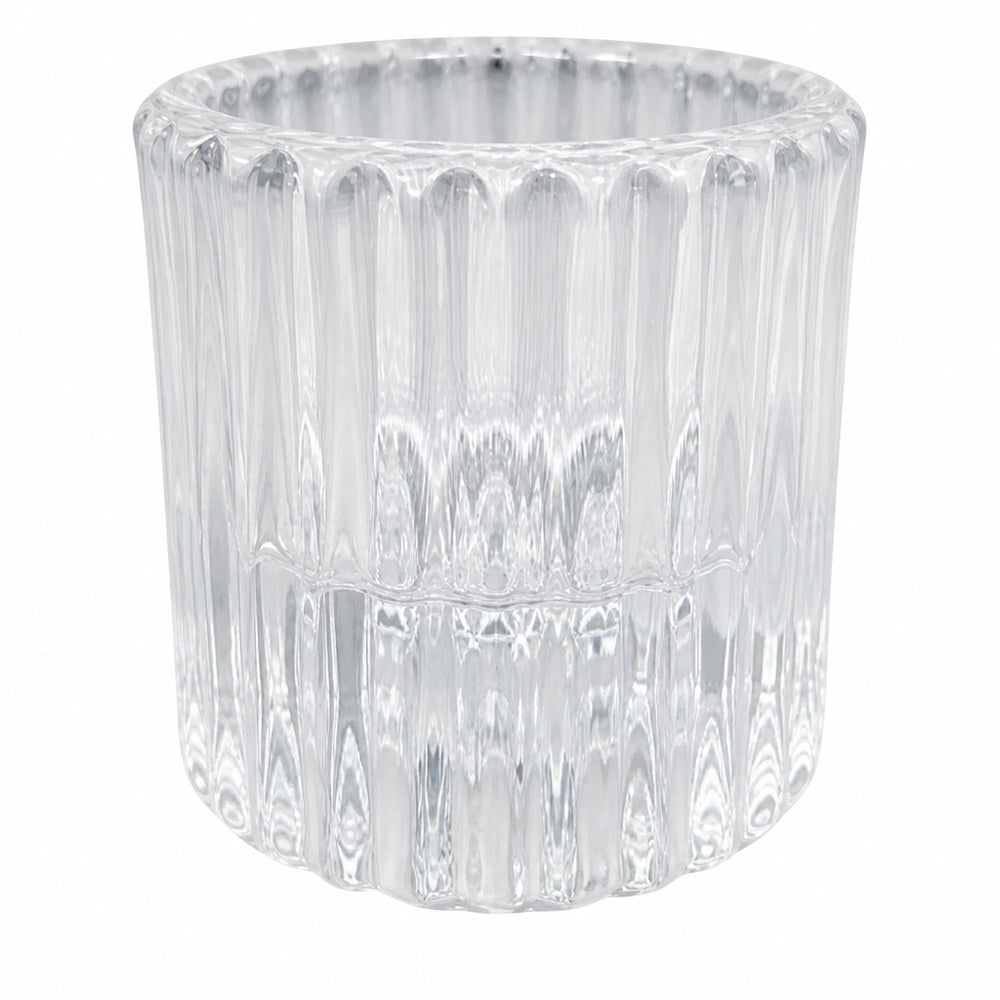 Portavelas de Vidrio Elegante | Decoración Hogar | Velas Estándar | Salón y Dormitorio