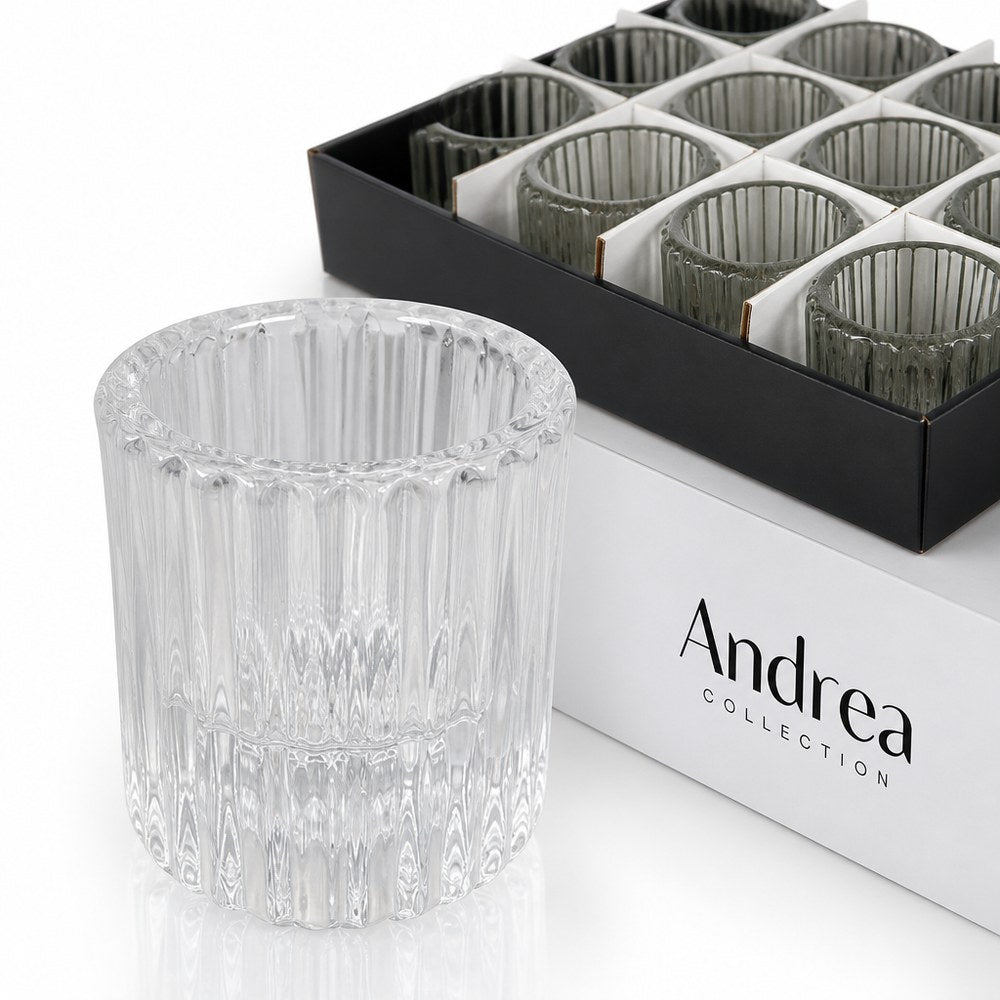Portavelas de Vidrio Elegante | Decoración Hogar | Velas Estándar | Salón y Dormitorio