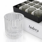 Portavelas de Vidrio Elegante | Decoración Hogar | Velas Estándar | Salón y Dormitorio