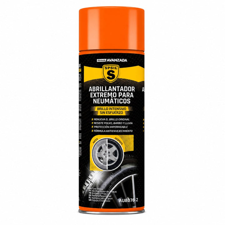 Spray Abrillantador de Neumaticos - imagenes de producto y uso
