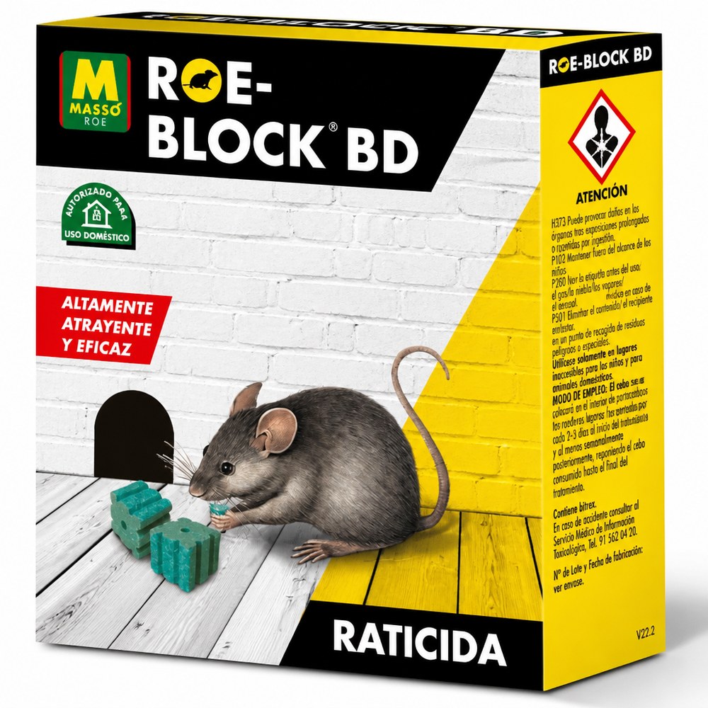 ROE-BLOCK BD Rodenticide | 260 g in 20 g Blocks | Highly Attractive | Home and Commercial Use