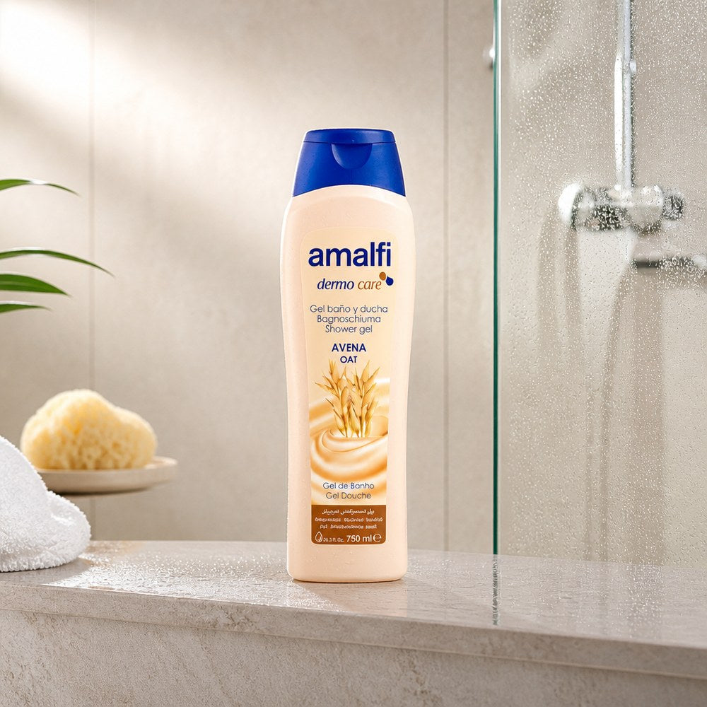 Gel de Ducha Amalfi Avena | 750 ml | Extracto Natural de Avena | Hidratante | Piel Sensible