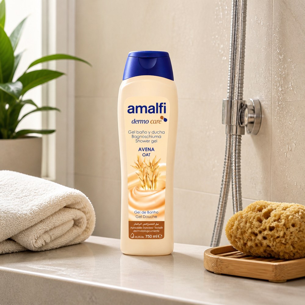 Gel de Ducha Amalfi Avena | 750 ml | Extracto Natural de Avena | Hidratante | Piel Sensible
