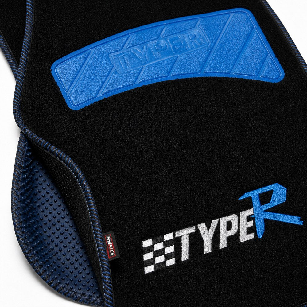 Alfombrillas para Coche TYPER | Pack 2 Piezas | 69x45 cm y 43x30 cm | Diseño Deportivo