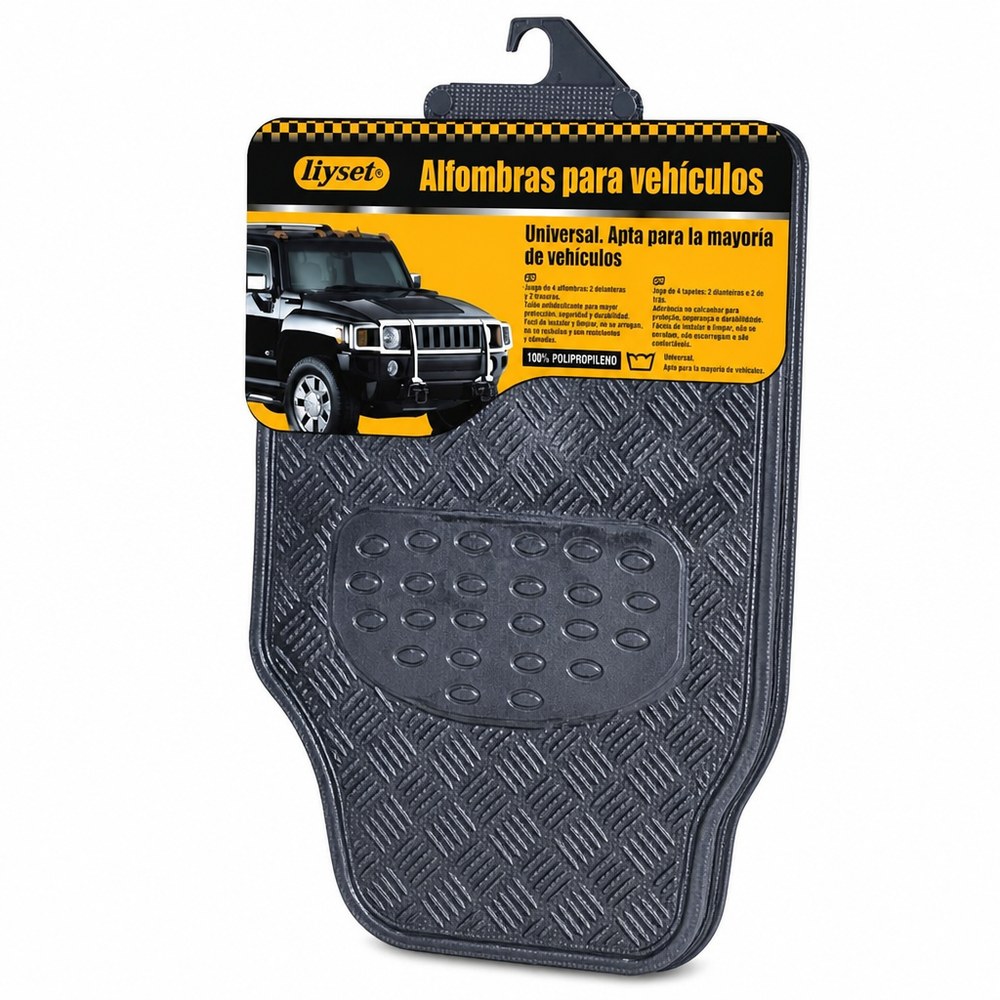 Alfombrillas para Coche Universal | 100% Polipropileno | Recortables | Fácil Limpieza