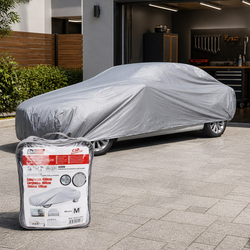 Car Cover Size M | 430x160x120 cm | EVA Copolymer | Dust and Rain Protection | Outdoor