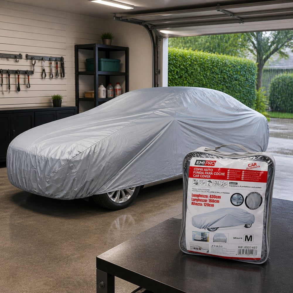 Car Cover Size M | 430x160x120 cm | EVA Copolymer | Dust and Rain Protection | Outdoor