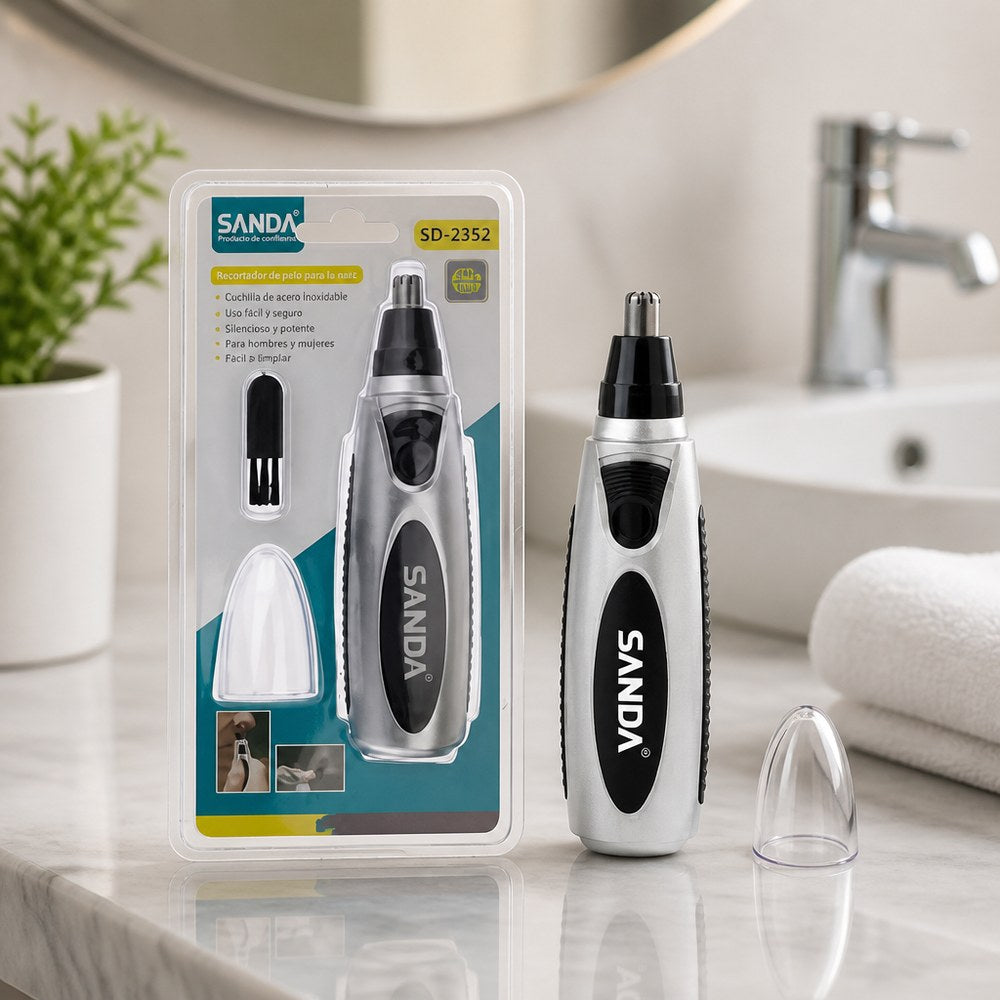 Recortador de Pelo Nasal y Orejas SANDA SD-2352 | Cuchilla Giratoria | Ergonómico | Hombre