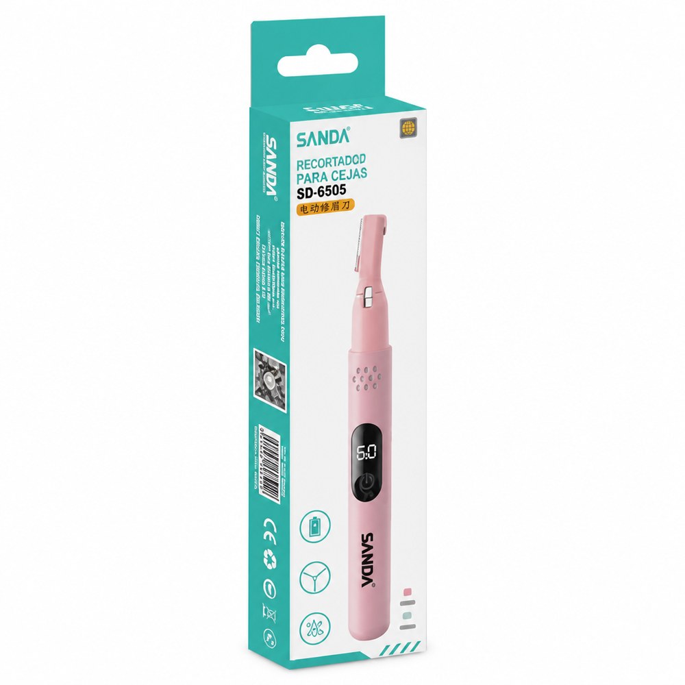 Recortador Eléctrico de Cejas SANDA SD-6505 | Diseño Ergonómico | 2 Colores | Uso Doméstico