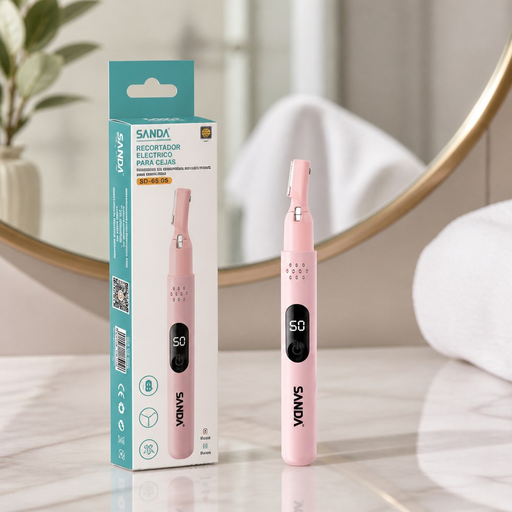 Recortador Eléctrico de Cejas SANDA SD-6505 | Diseño Ergonómico | 2 Colores | Uso Doméstico