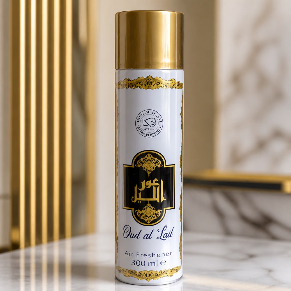 Ambientador Spray Oud al Lail | 300 ml | Fragancia Oriental Sofisticada | Hogar y Oficina