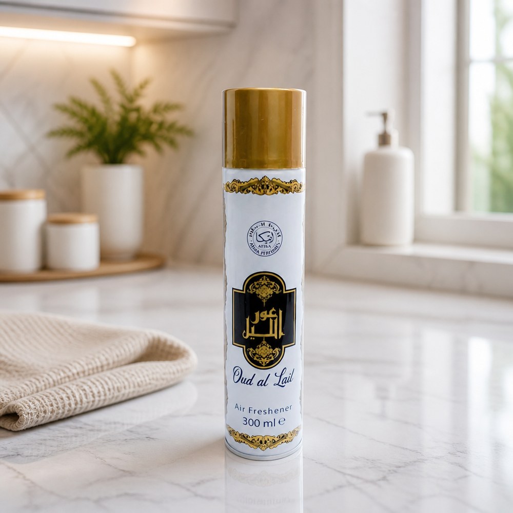 Ambientador Spray Oud al Lail | 300 ml | Fragancia Oriental Sofisticada | Hogar y Oficina