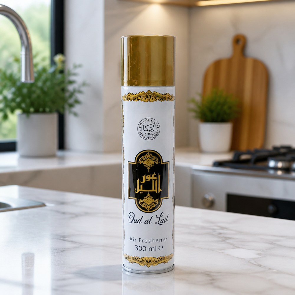 Ambientador Spray Oud al Lail | 300 ml | Fragancia Oriental Sofisticada | Hogar y Oficina