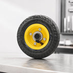 Rueda inflable con rodamientos de bolas y radios metálicos