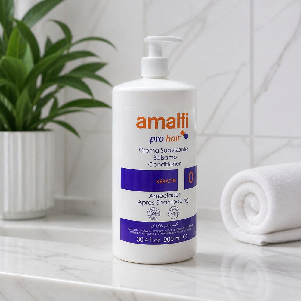 Acondicionador Capilar Amalfi Pro Hair | Keratina | 900 ml | Cabello Suave y Manejable