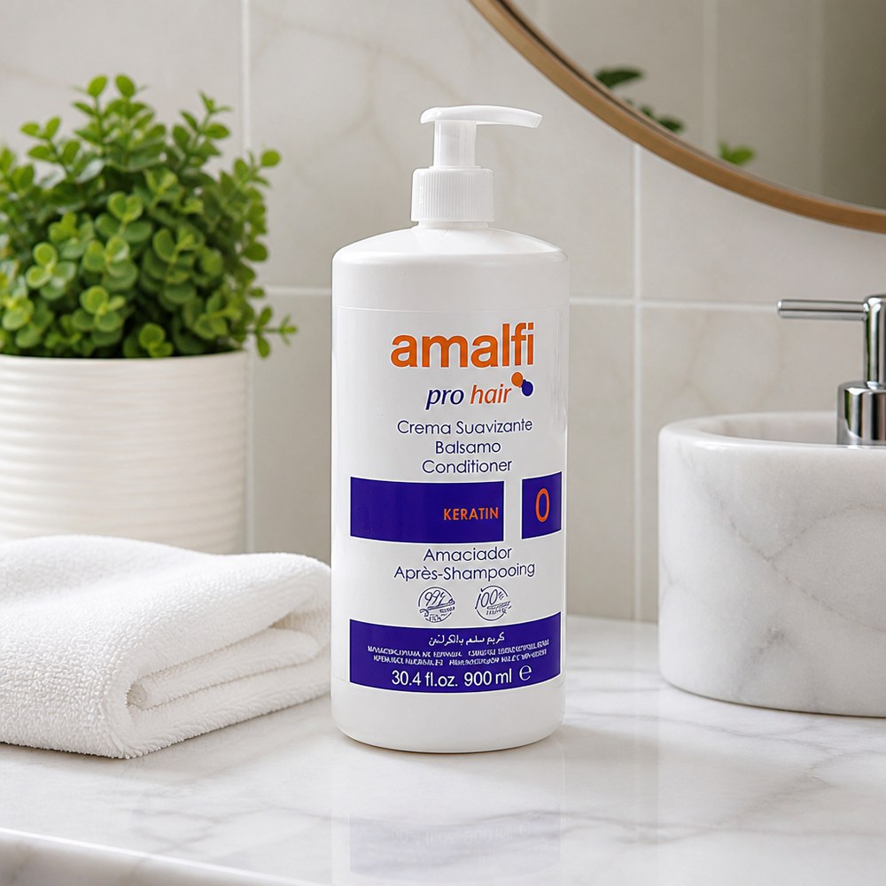 Acondicionador Capilar Amalfi Pro Hair | Keratina | 900 ml | Cabello Suave y Manejable