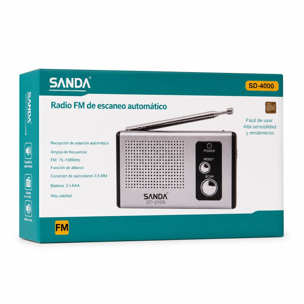 Mini Radio Portatil - imagenes de producto y uso