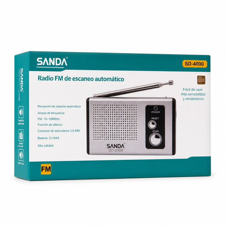 Mini Radio Portatil - imagenes de producto y uso