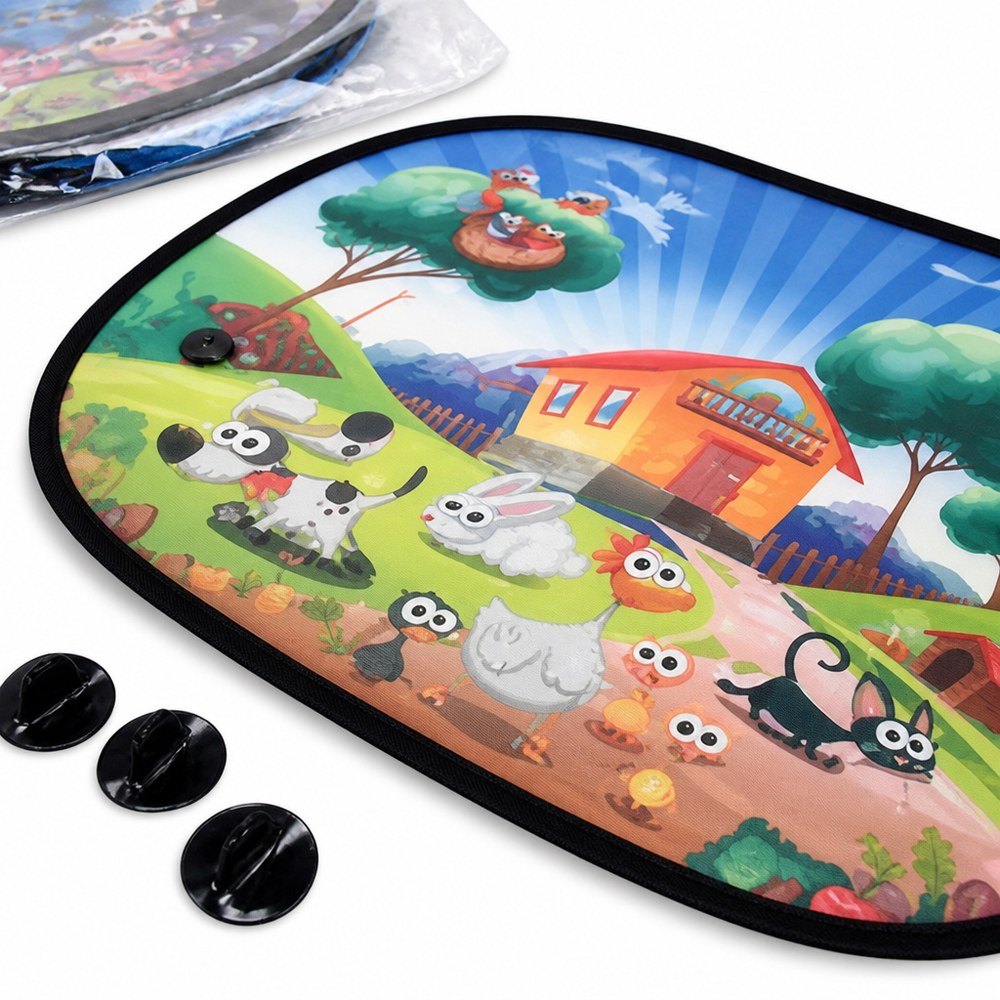 Parasoles para Coche UV — Los niños en el asiento trasero dejan de quejarse del sol en 30 segundos