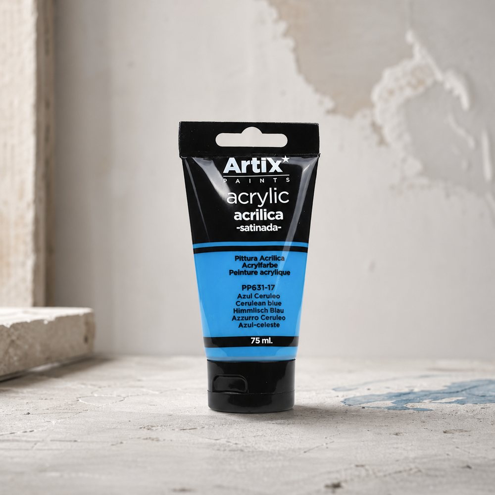 Tinta acrílica azul celeste