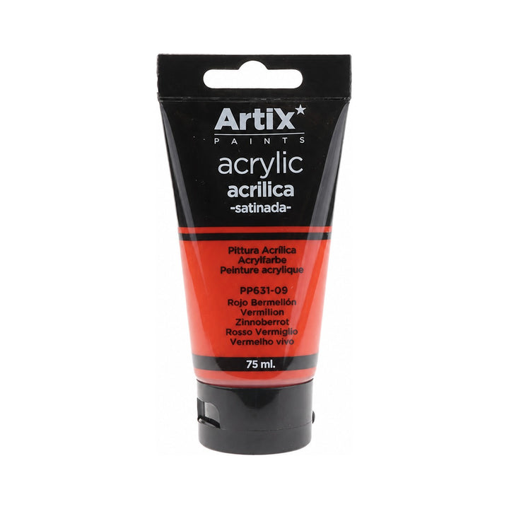 Pintura Acrílica Rojo Bermellón 75 Ml - producto y usos principales