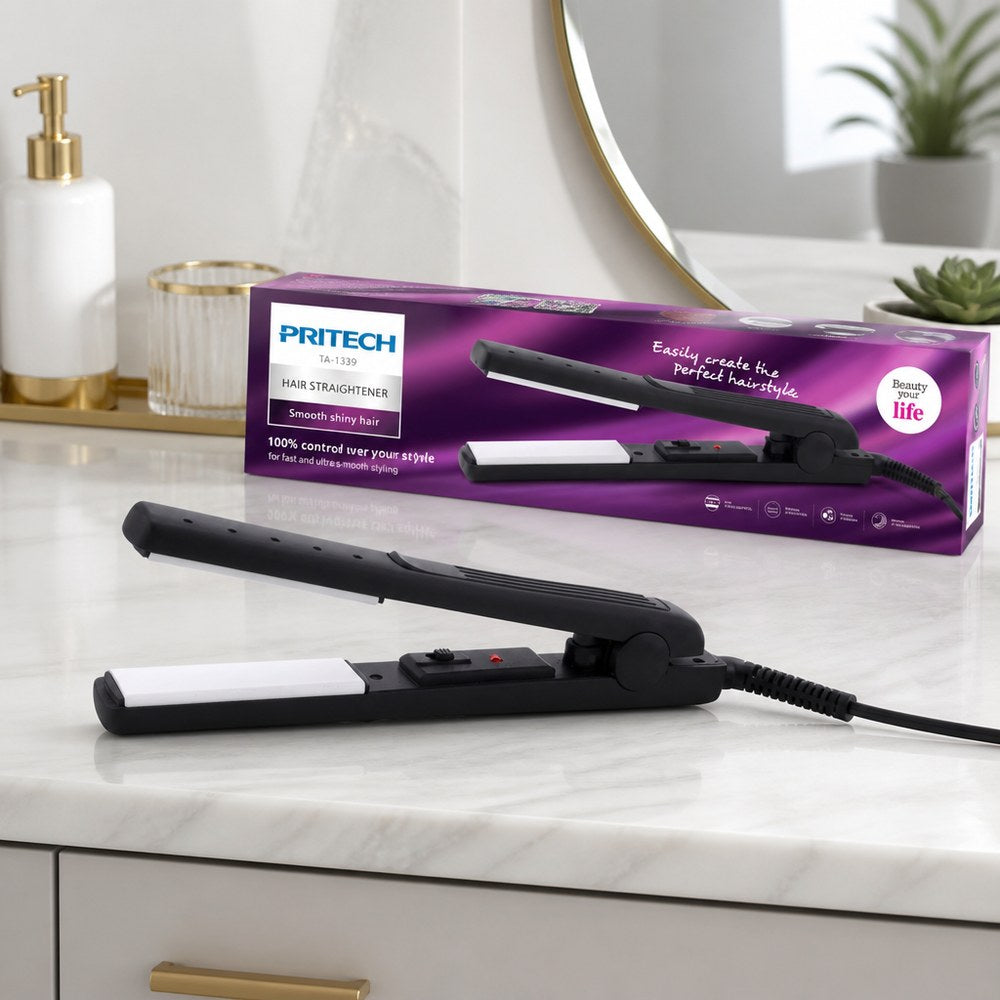 Plancha de Pelo Pritech TA-1339 | Tecnología PTC | Alisado Rápido y Brillante