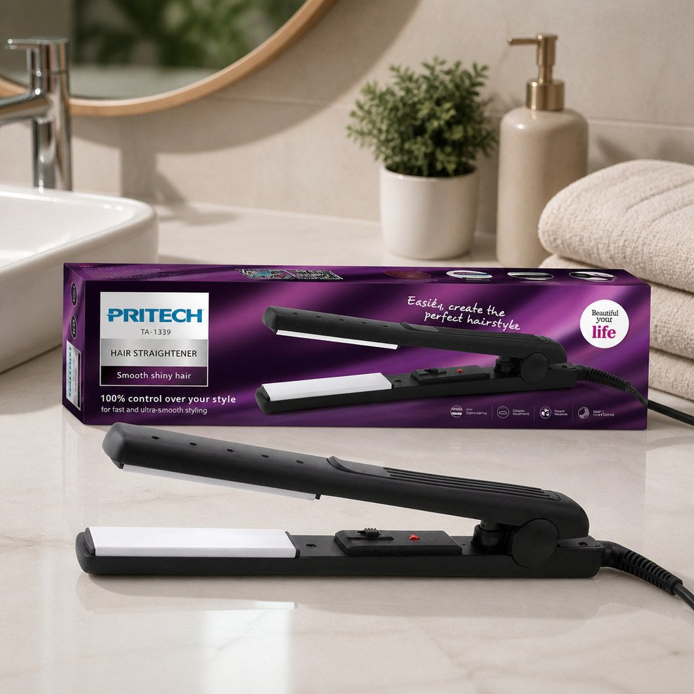 Plancha de Pelo Pritech TA-1339 | Tecnología PTC | Alisado Rápido y Brillante