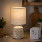 Lámpara de Mesa de Cerámica con Diseño Elegante | Iluminación Decorativa